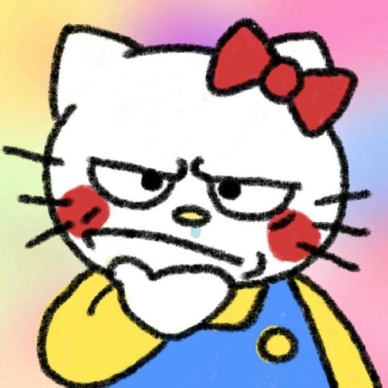 meme hello kitty dễ thương đang được yêu thích