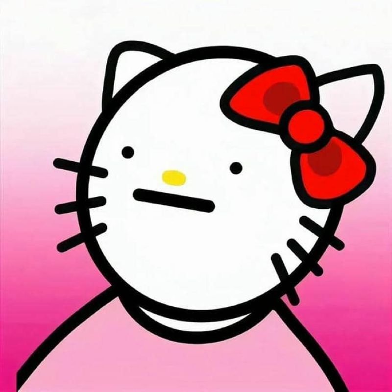 meme hello kitty hài hước dùng khi nhắn tin