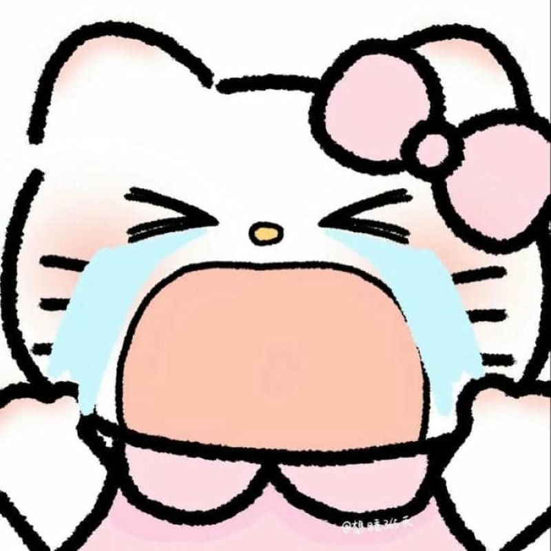 meme hello kitty với biểu cảm khó đỡ