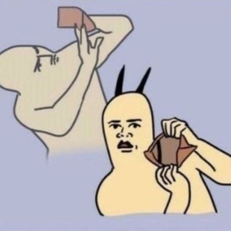 meme hết tiền nhìn ai cũng thấy giàu