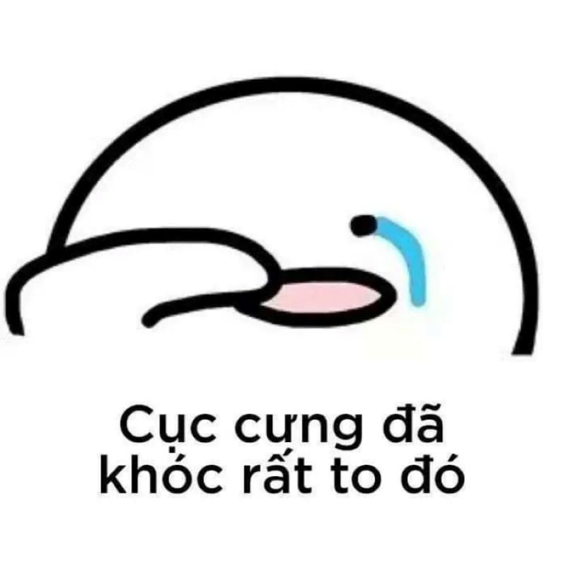meme khóc cực kỳ hài hước