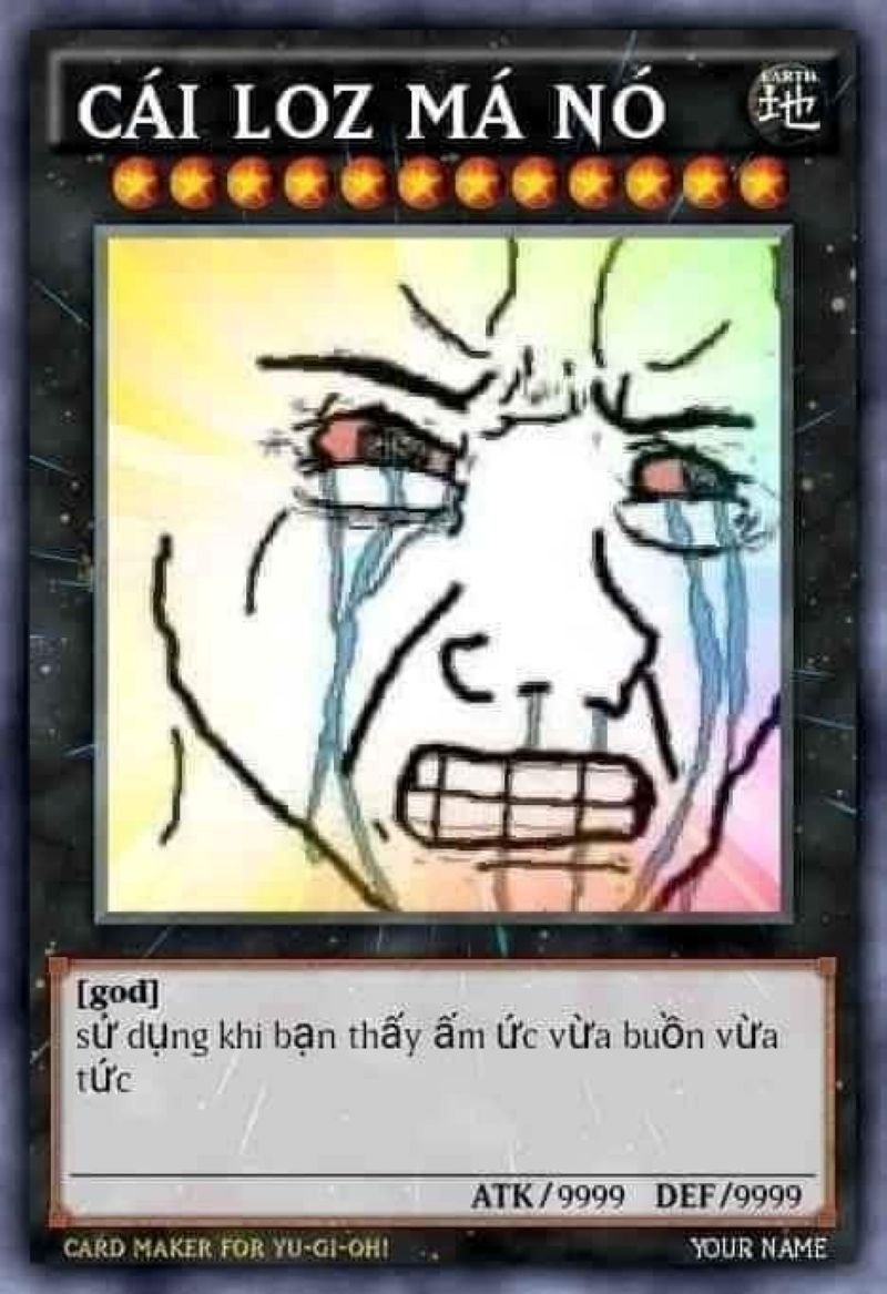 meme lá bài nhìn là muốn cười
