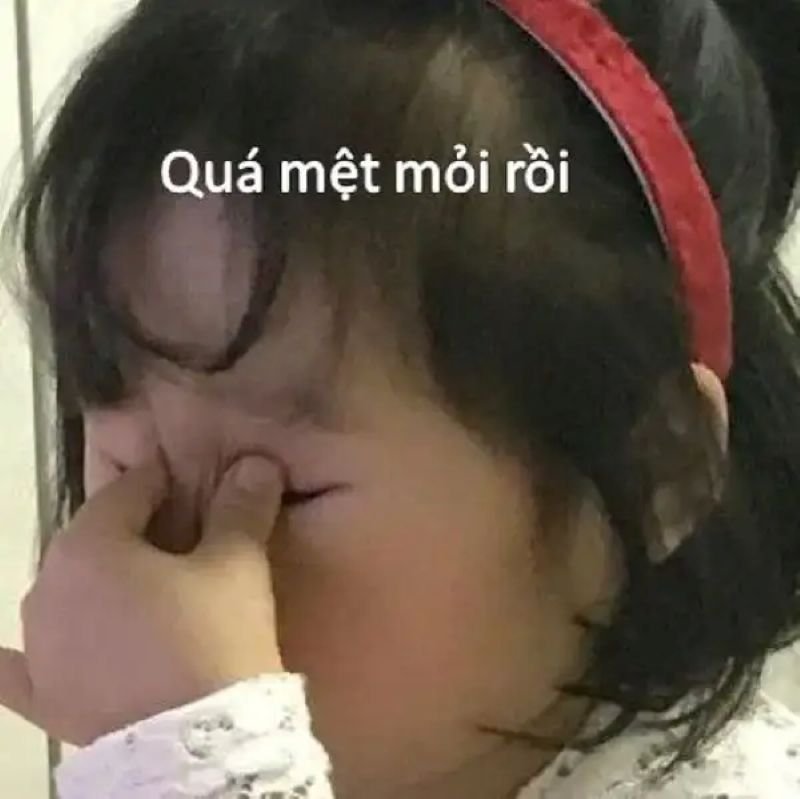 meme mệt mỏi nhìn phát thấy mình