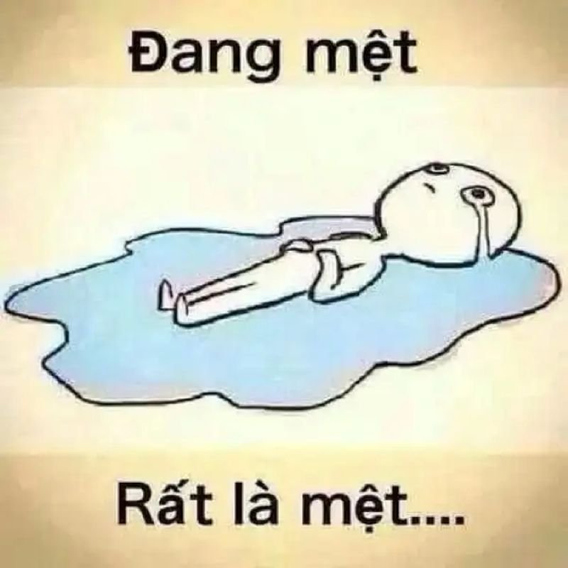 meme mệt mỏi nhưng vẫn phải cố