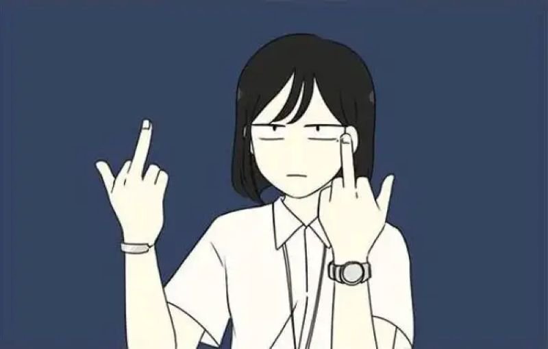 meme ngón giữa biểu cảm cực kỳ lầy