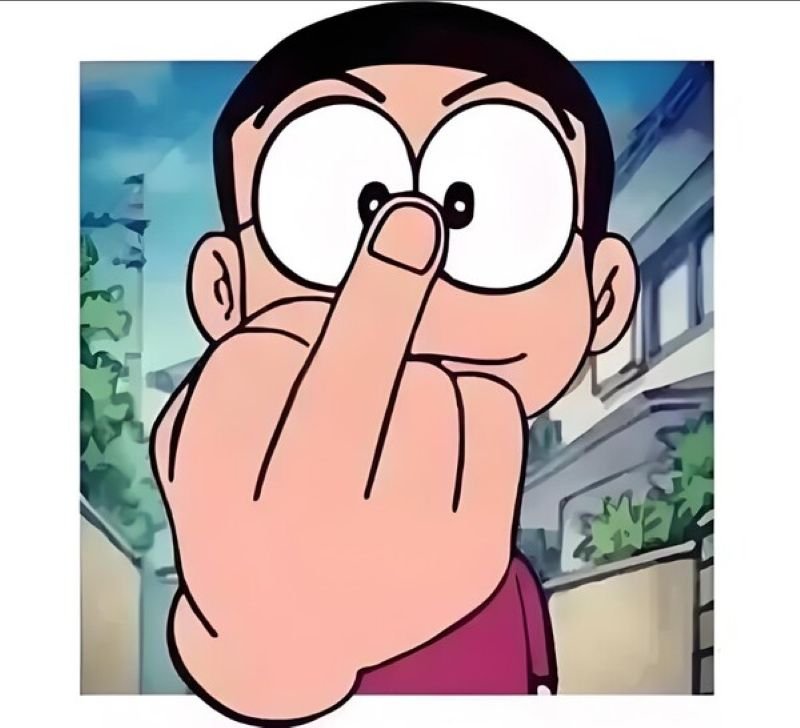meme ngón giữa troll bạn bè siêu lầy