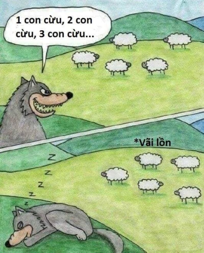 meme sói biểu cảm độc lạ hài hước