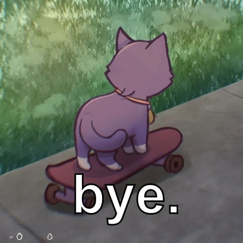meme tạm biệt trước khi rời đi