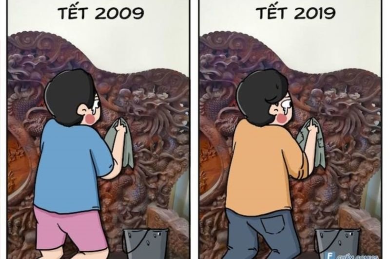 meme tết hài hước triệu lượt tương tác