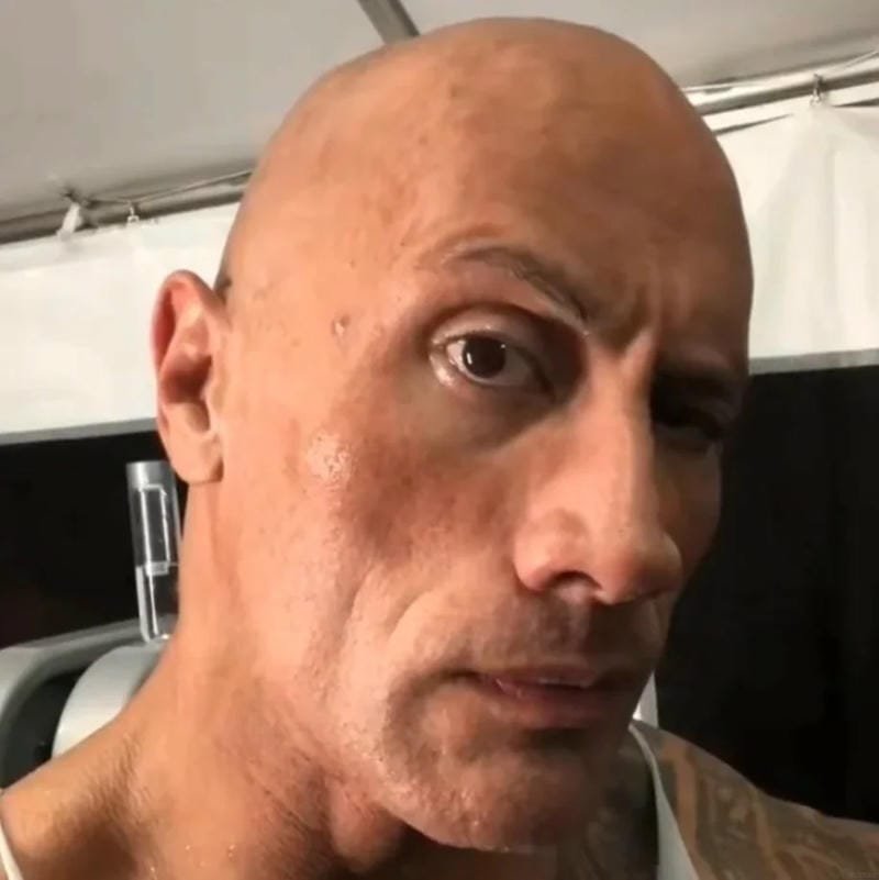 meme the rock biểu cảm cực chất