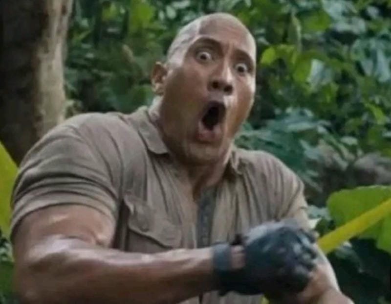 meme the rock chất chơi hài hước