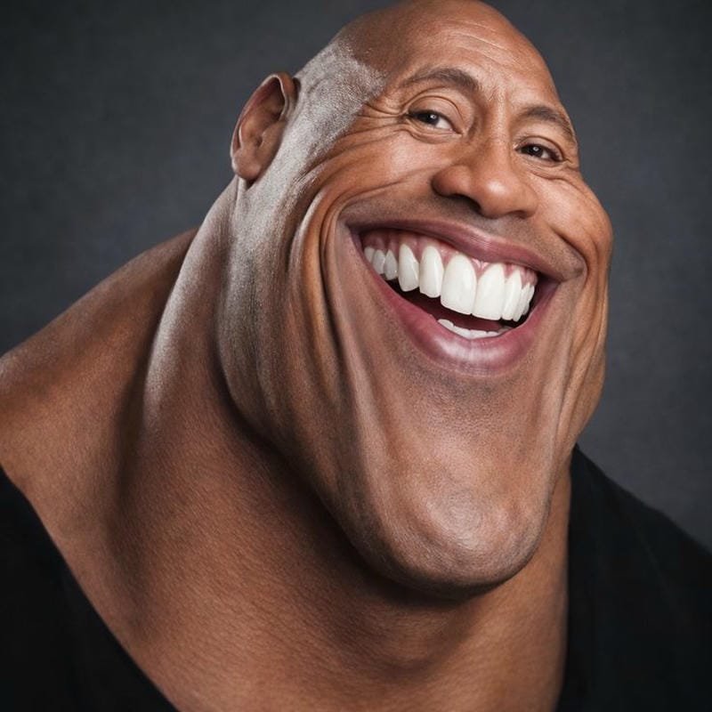 meme the rock khoảnh khắc hài hước