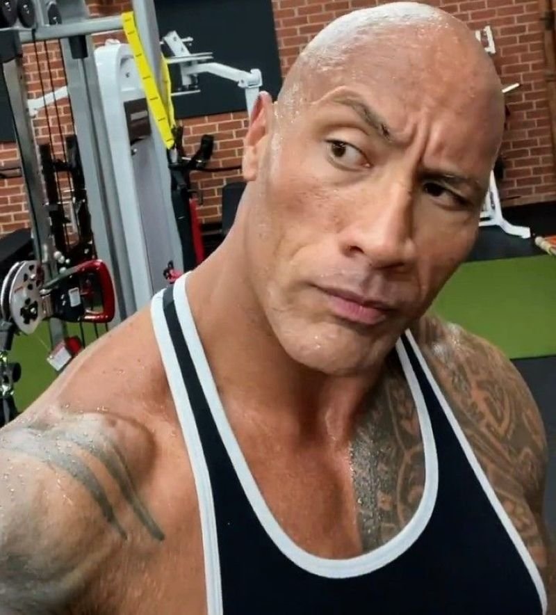 meme the rock nhìn là muốn cười