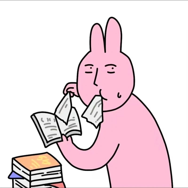 meme thỏ hồng cute hết nấc