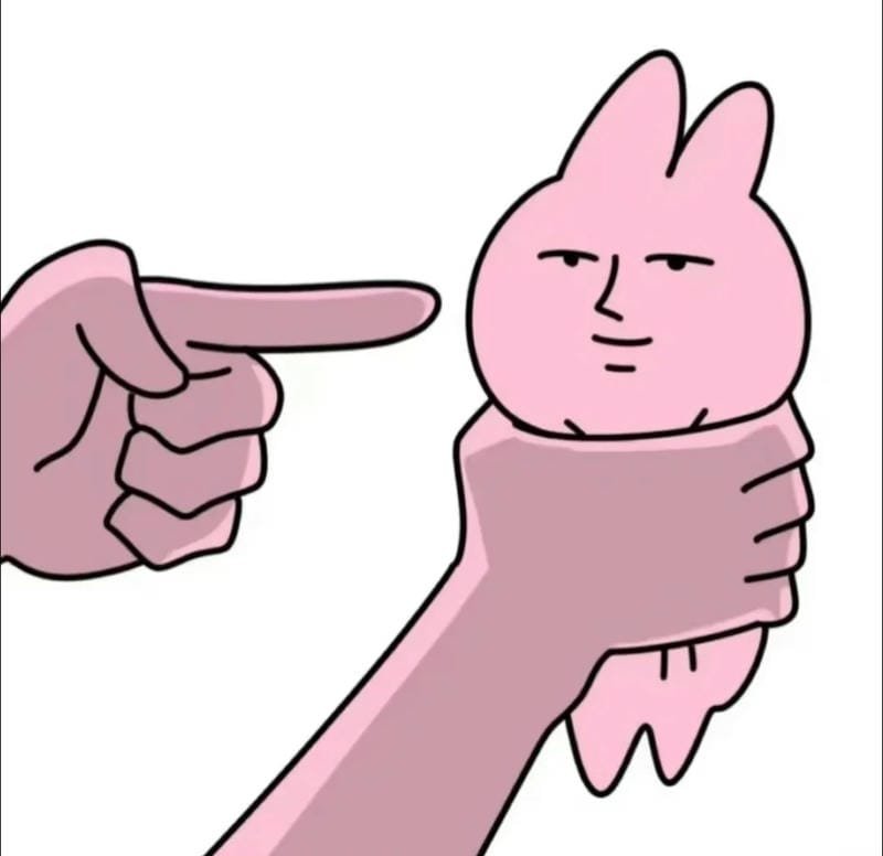 meme thỏ hồng cute làm avatar