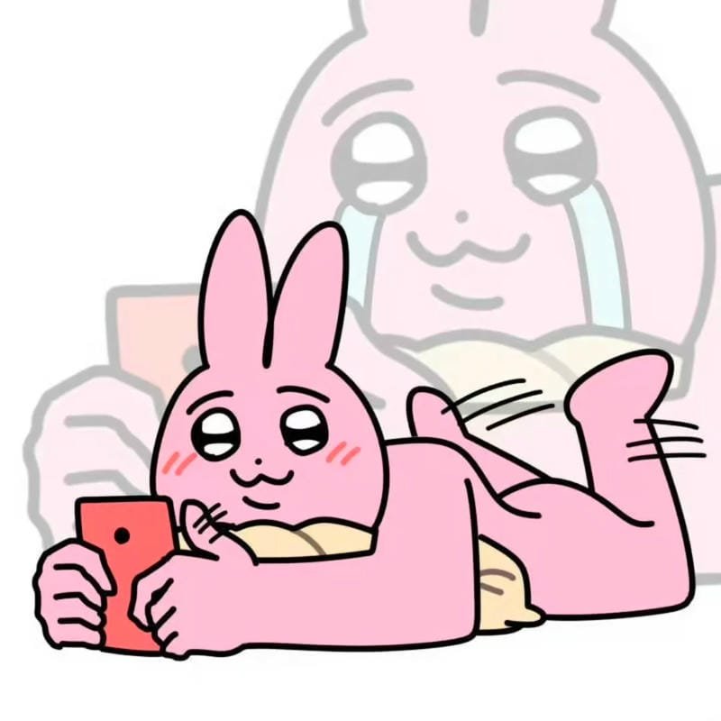 meme thỏ hồng reaction siêu hài