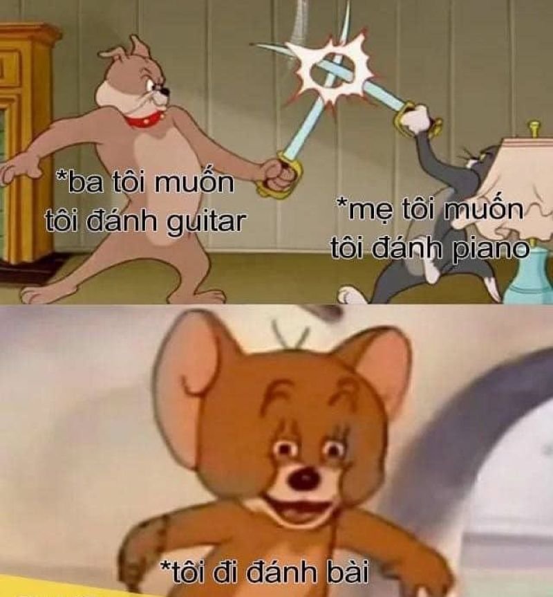 meme tom and jerry biểu cảm siêu hài