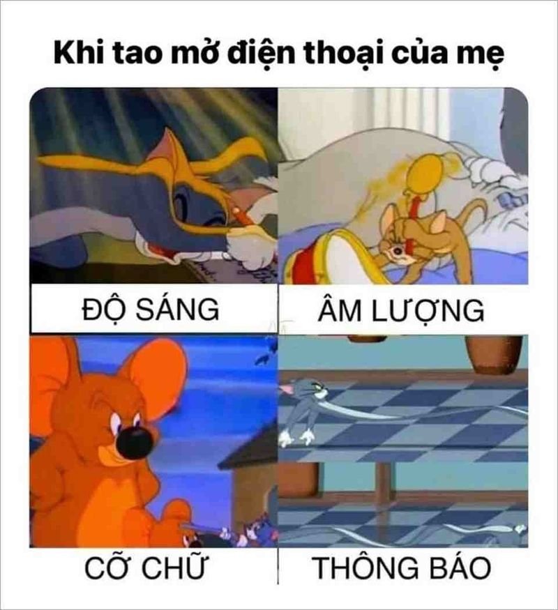 meme tom and jerry troll nhau cực lầy