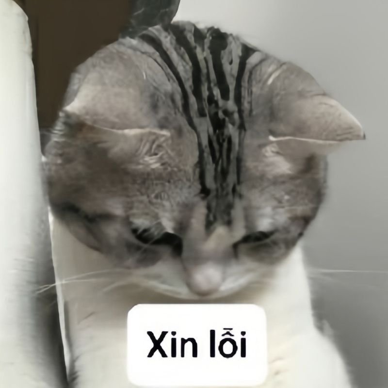 meme xin lỗi đáng yêu khiến đối phương mềm lòng