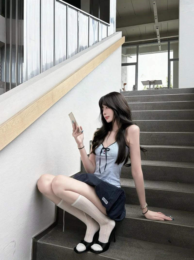 ngắm thần thái ảnh học sinh sexy