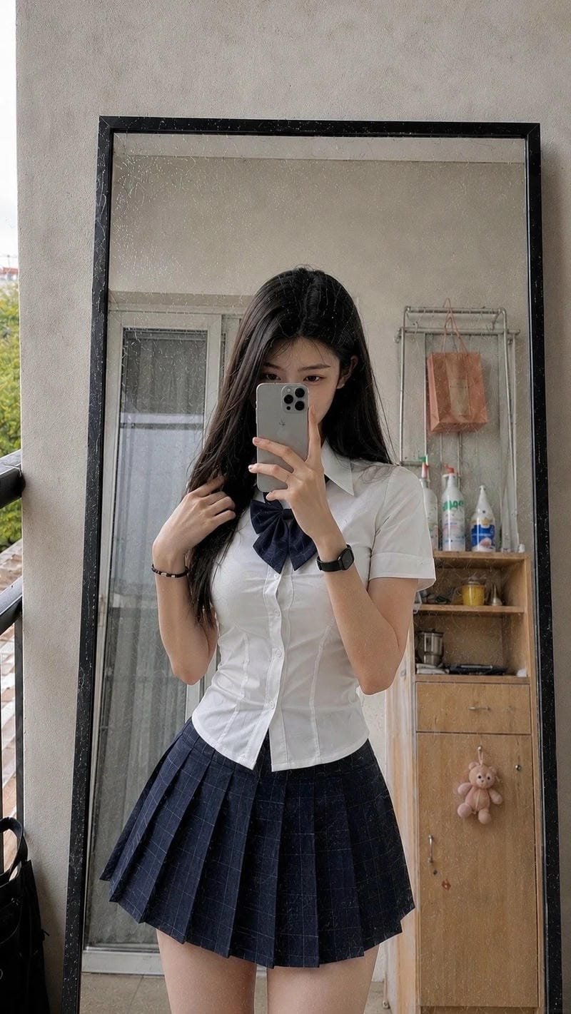 phong thái tự tin ảnh học sinh sexy
